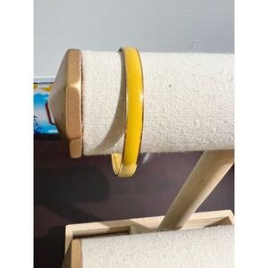 J.Crew Enamel Bangle‎ Bracelet Yellow Gold Tone Classic Minimalist Colorful
